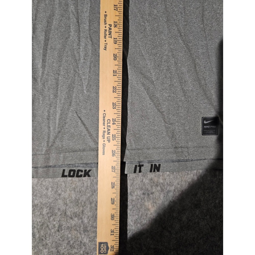 Nike Pro Compression Shirt Mens Large Gray Long Sleeve Dri-Fit - Picture 5 of 6